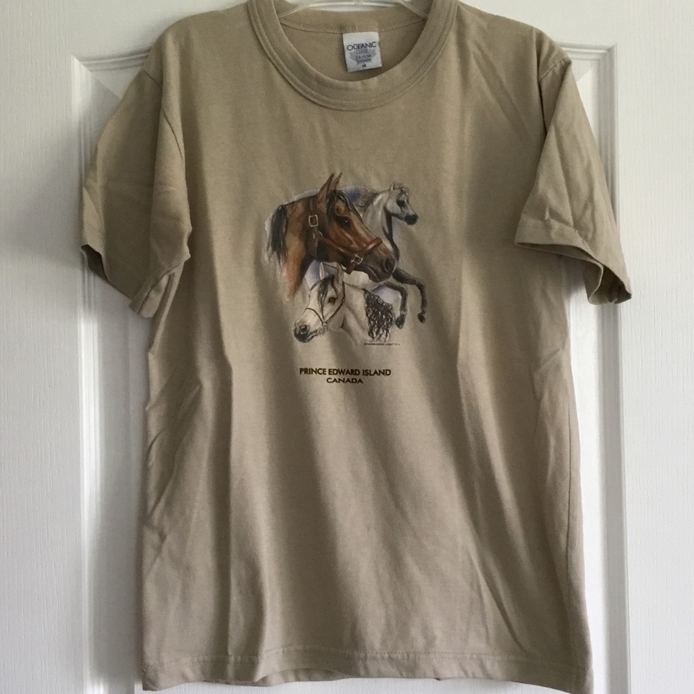 Tan Equestrian Graphic Tee